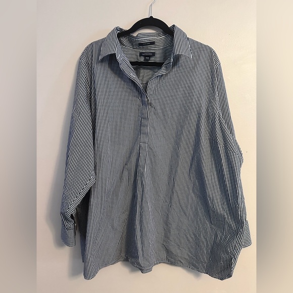 Lands End Black and White Shirt 26w - Picture 1 of 4